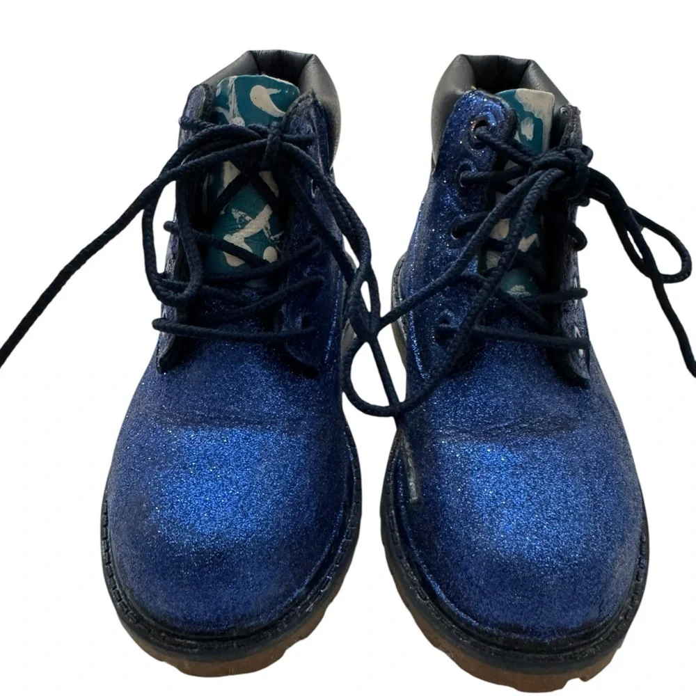 Timberland Blue Glitter Boots Toddler Size 7